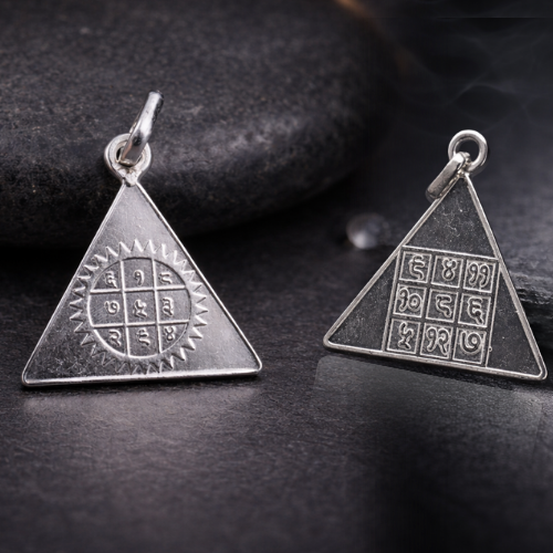 Silver Surya Budh Pyra Pendant