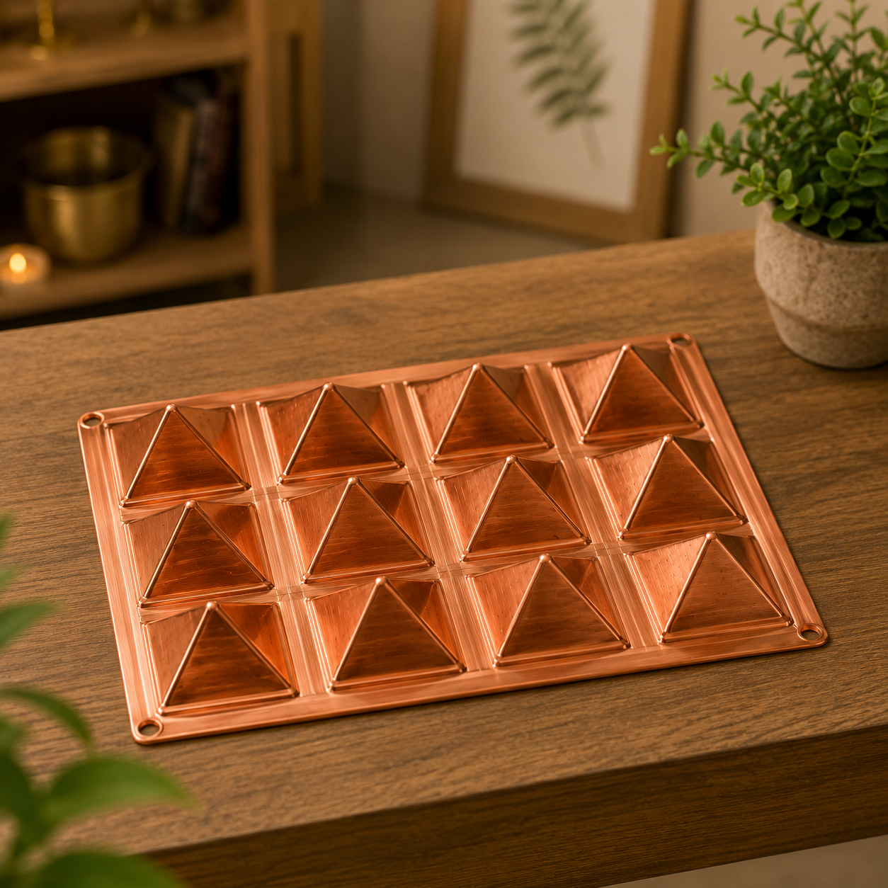 Copper Pyramid Grid Plate