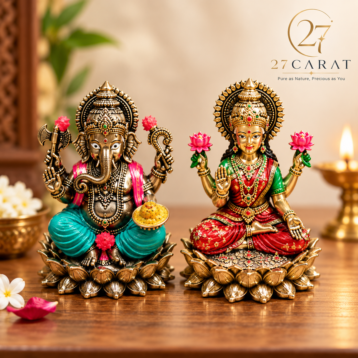 Lakshmi Ganesh Idol Set