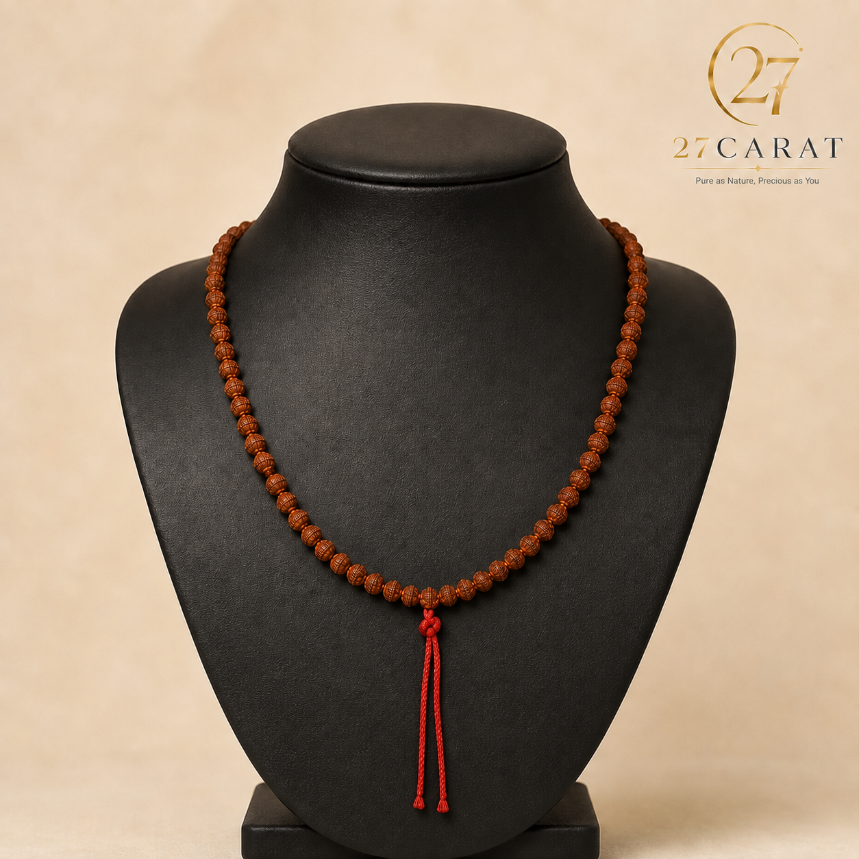 Super Premium Pathri 5 Mukhi Rudraksha Mala (5-6mm)
