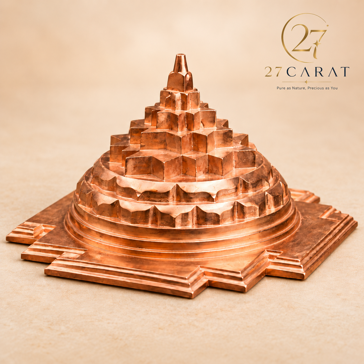Copper Vastu Yantra 5x5 Inches Hollow