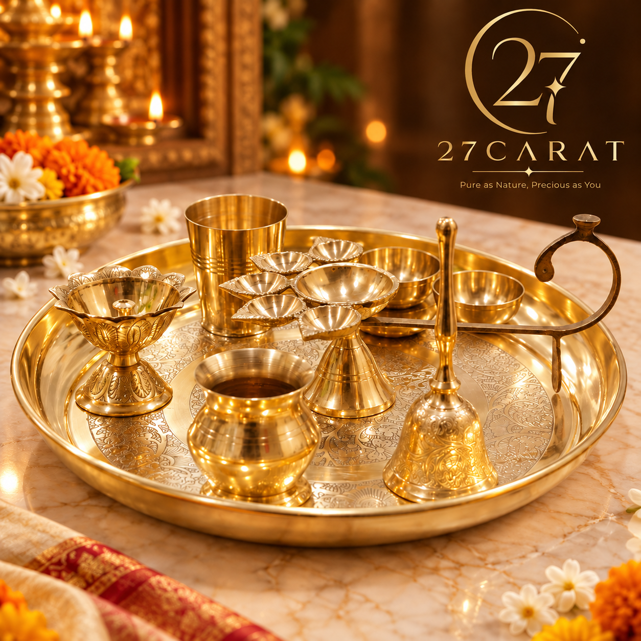 27CARAT Premium Pooja Thali